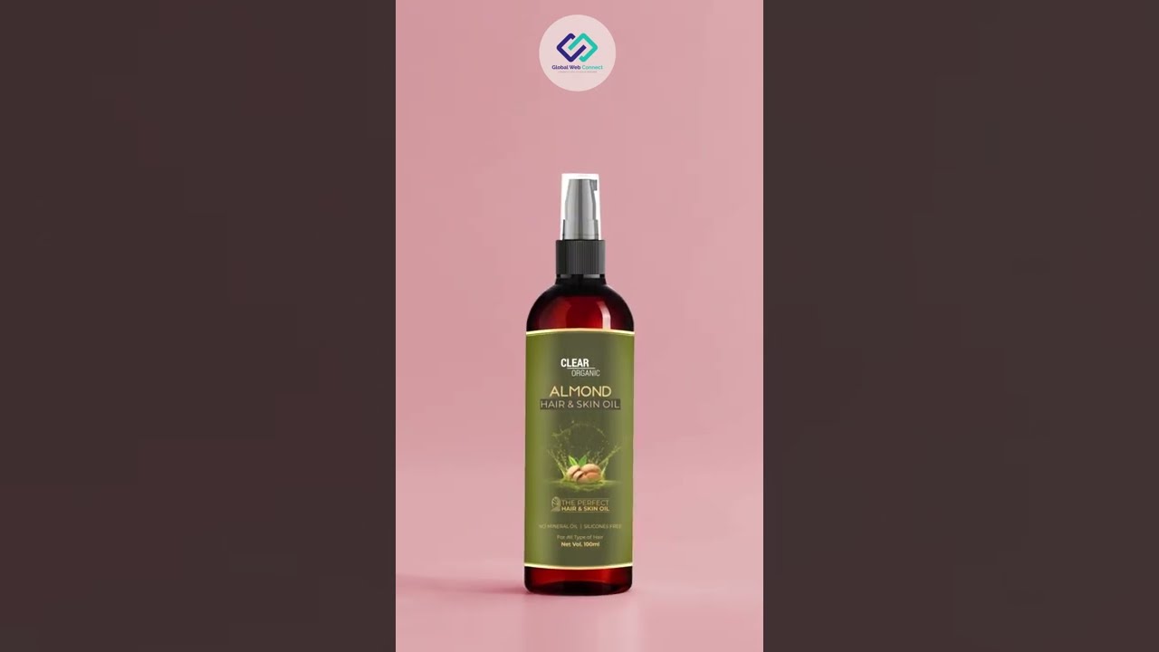 Clear Organic Almond Hair Oil Branding