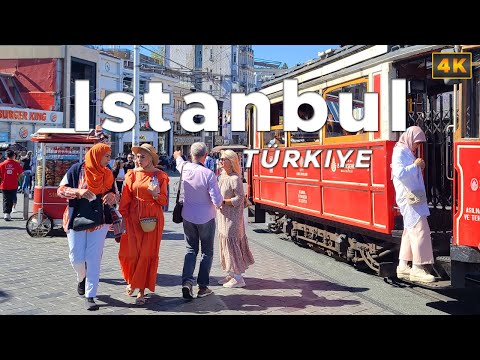 Istanbul, Türkiye 🇹🇷 Taksim-Istiklal Street Virtual Walking Tour 4K60fps