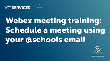Webex meeting training- Schedule a meeting using your @schools email