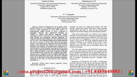 Congestion Avoidance Routing in Wireless Sensor Networks