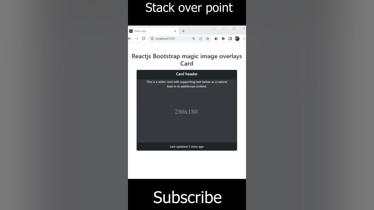 Reactjs bootstrap card image overlay | tutorial frontend development ...