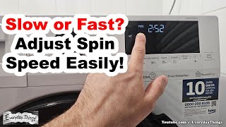 How to Adjust Spin Speed on Beko Washing Machine