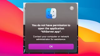Mac Big Sur You Don’t Have Permission To Open The Application Fix