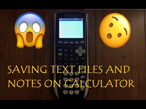 How to PUT TEXT FILES FROM COMPUTER ON GRAPHING CALCULATOR AND SAVE NOTES (TI 84) MUST SEE