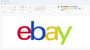 How to draw the eBay logo using MS Paint Windows 11 | How to draw on your computer