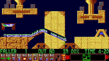Lemmings (Commodore AMIGA) Fun - Level 12 - Patience