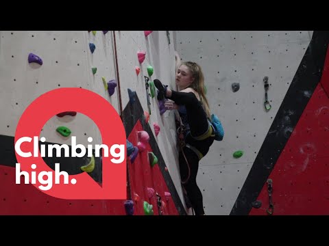 An astonishing teen built a climbing wall in her room all by herself | SWNS