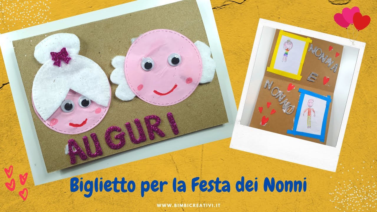 Biglietto Di Auguri Per La Festa Dei Nonni Bimbi Creativi