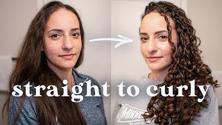 STRAIGHT TO CURLY ROUTINE: *How I Get My Curls Back!*