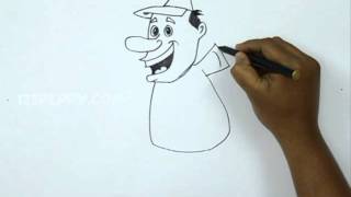 How to Draw Cartoon Golf Player