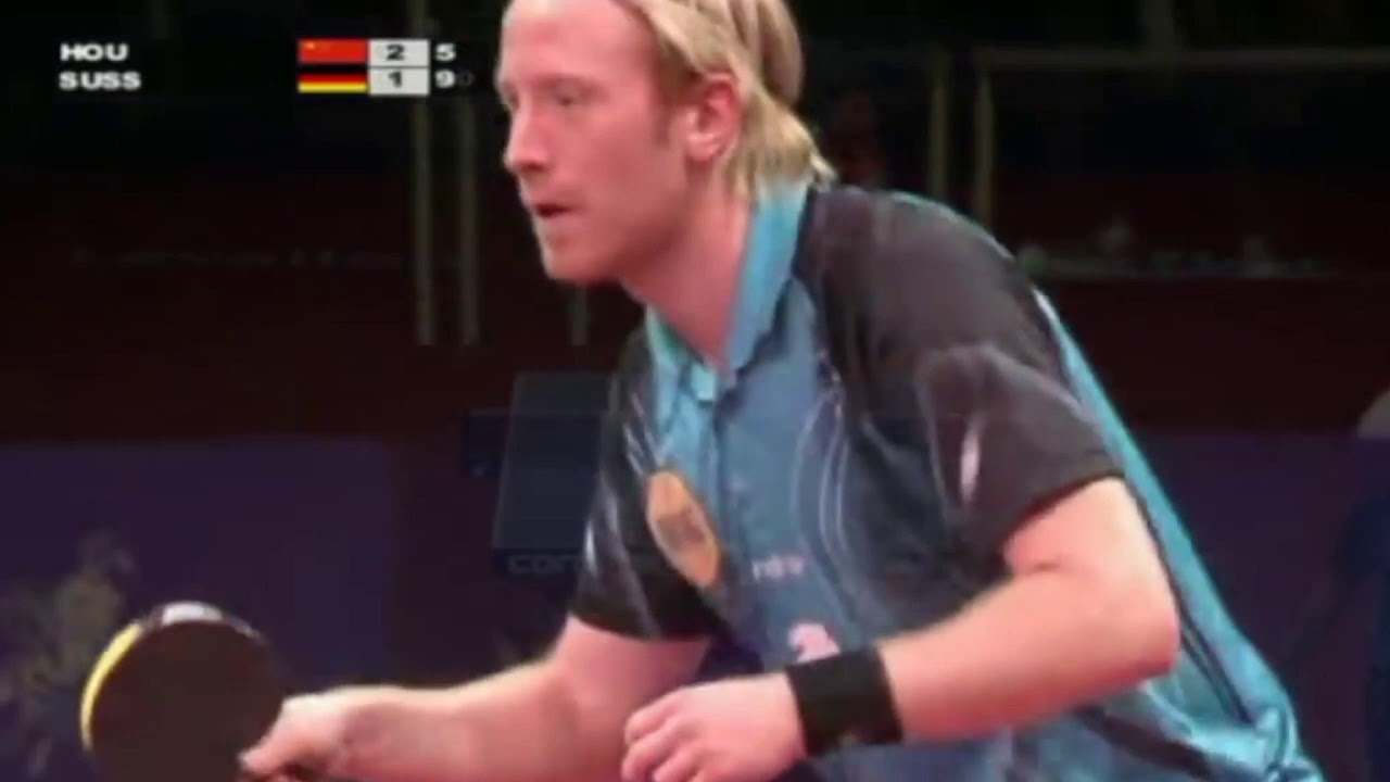 Table tennis Defensive Player Hou Yingchao Tenis stołowy Czopiarze