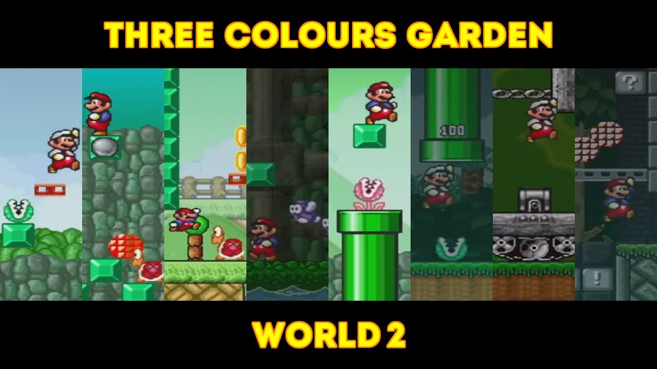 MARIO FOREVER THREE COLOURS GARDEN - WORLD 2 - GAMEPLAY - 1080P