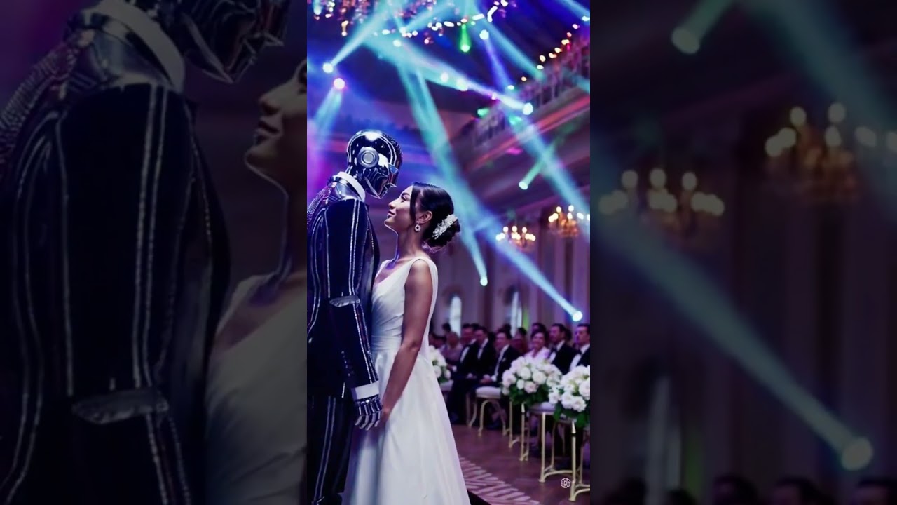روبوت يتزوج امرأة بشرية في مستقبل مذهل! | Robot marries a human woman in a futuristic ceremony! |