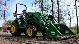 Volunteering with Tractors! Baseball Field Reno, Driveway Repair, & Mulching a Forest Fitness Course