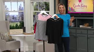 Quacker Factory Set of Two Bateau Neck Knit Tops on QVC