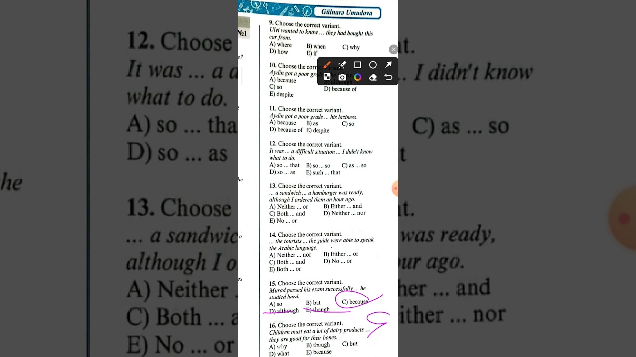 Conjunction Quiz 1 test izahı Gülnarə Umudova