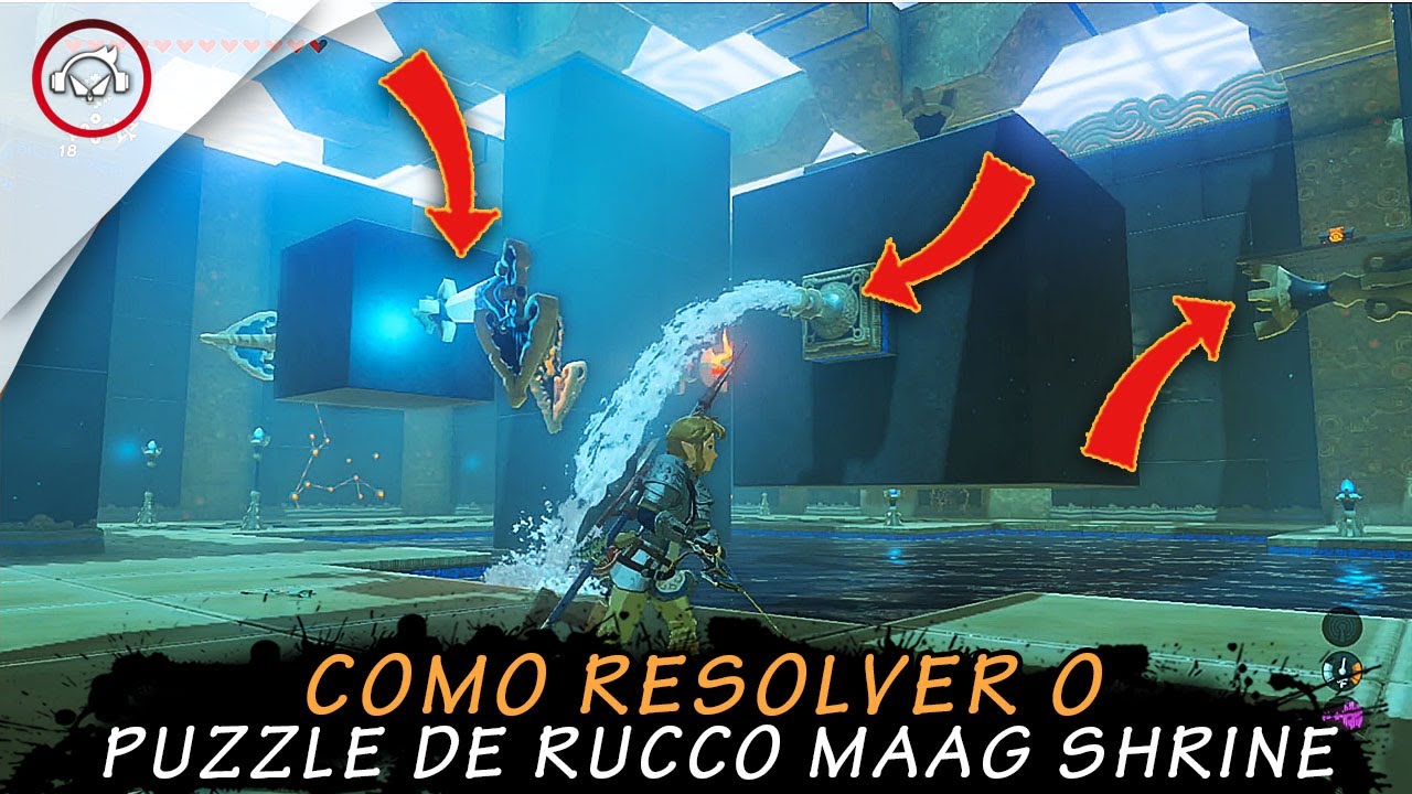 Miniatura do vídeo Zelda Breath of the Wild, Como resolver o puzzle de Rucco Maag Shrine | super dica PT-BR