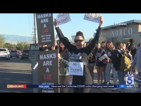 Parents at Norco school protest mask mandates