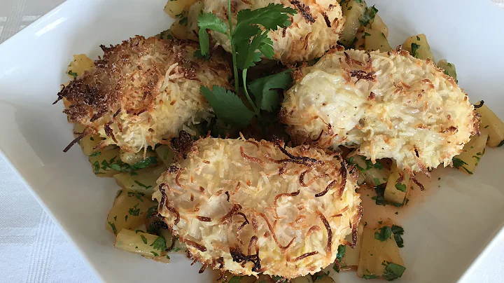 CHICKEN AND STEAK, Coconut Crusted Chicken and Ste...