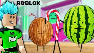 Watermelon, Caramelo y COCO!!  Las VACACIONES SECRETAS de las FRUTAS y otros alimentos, en ROBLOX screenshot 5