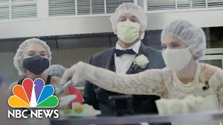 Newlyweds Donate And Serve Food From Canceled Wedding To Those In Need | NBC Nightly News