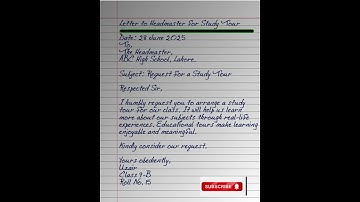 | How to write application for permission to go on a study tour | Study everything