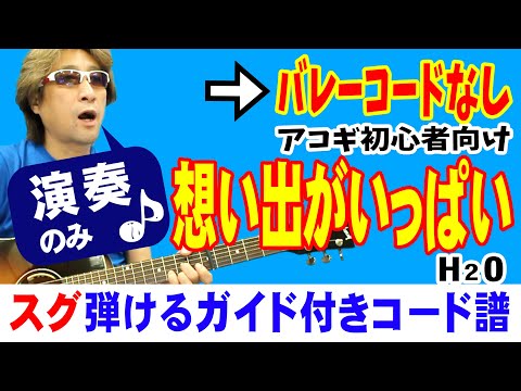 想い出がいっぱい ギター 弾き方 (初心者向け コード 簡単) / H2O / 【デモ演奏のみ】
