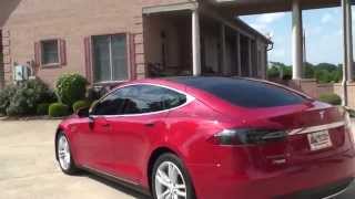 See www.sunsetmotors.com for more photos info and a walk around video,
sunset red metallic 2013 tesla model s 60kw, the is huge departure
f...