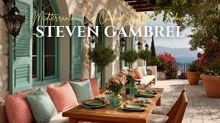 Mediterranean Luxe Charm Inspired by Steven Gambrel with Shuttered Windows and Arched Terraces
