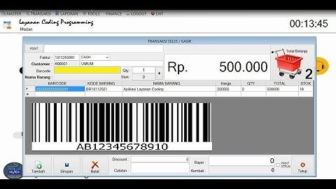 Sistem Penjualan Berbasis Barcode VB Net 2010 dan MySQL Gratis / Open Source Code
