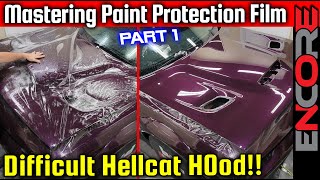 Dodge Challenger Hellcat Widebody PPF  Full Hood Paint Protection Film Installation