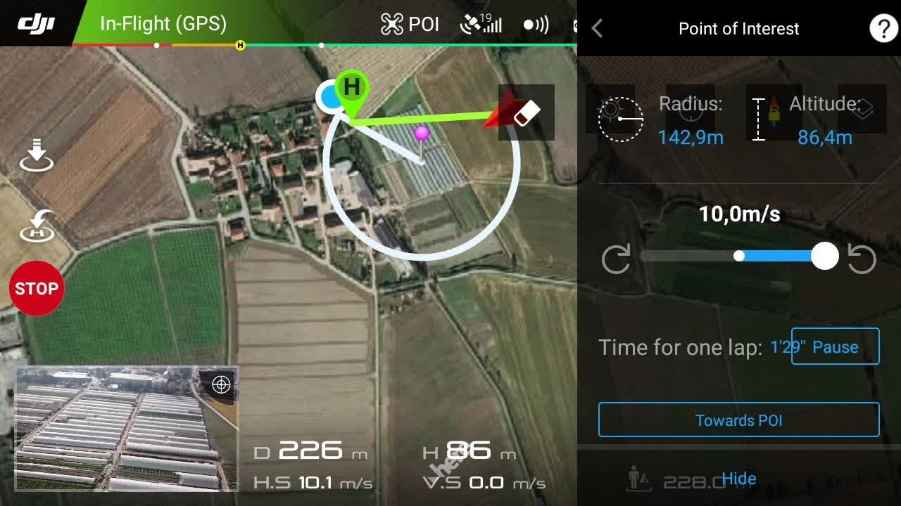 dji mavic point of interest