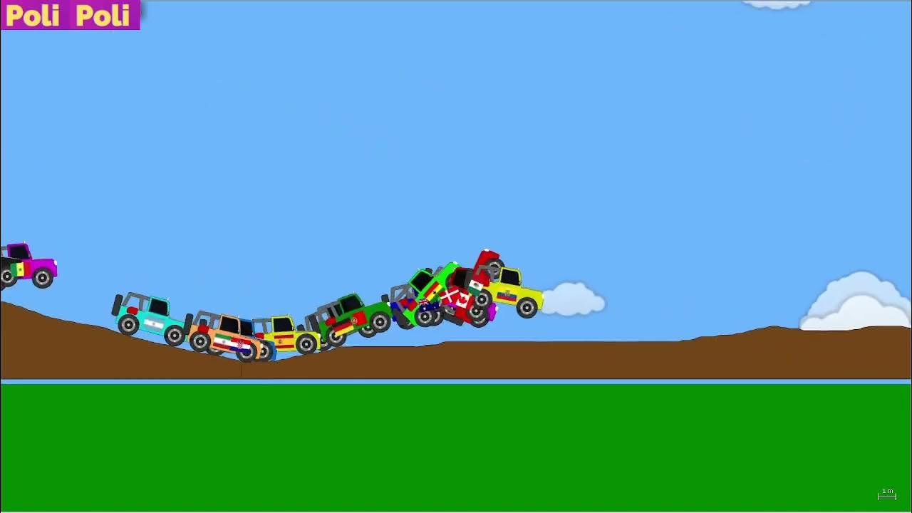 Algodoo Country Car Race Style Marble Race Game Cars Race With