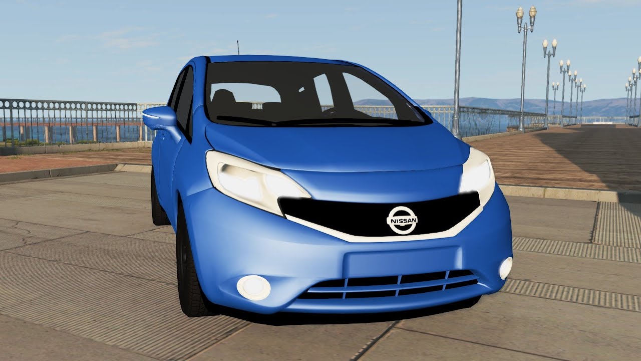 BeamNG.drive - Nissan Note (E12) 2013 - Car Show Test Drive Crash . 4K 60fps.