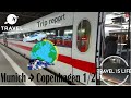 BGV #16 - Way up North 1/2 München  - Kopenhagen / Munich -Copenhagen ICE / IC 1st Class via Hamburg