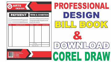 Learn CorelDraw: How To Create Bill Book In Corel Draw Hindi Video Tutorial By ArtsDesign | Cdr Free
