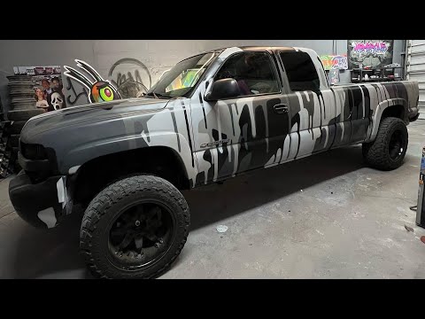Camo Vinyl Wrap Car