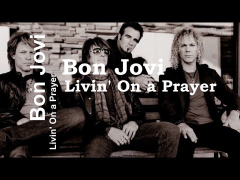 Видео: Караоке. Bon Jovi ‒ Livin' On a Prayer. Минус