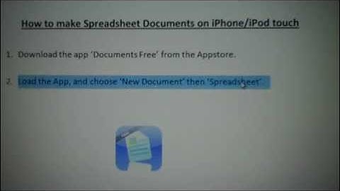How to Make Spreadsheets on your iPhone
