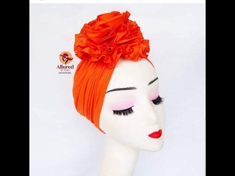 How to make a turban with Fabric Flower Tutorial