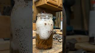 Satisfying Rust Removal : Restoring Heavily Rusted Nails in a Glass Jar with powerful Reaction.