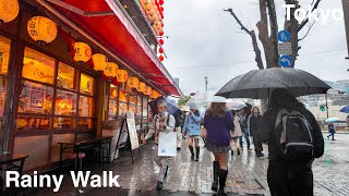 Rainy Walk Through Tokyo in the Spring [4k]