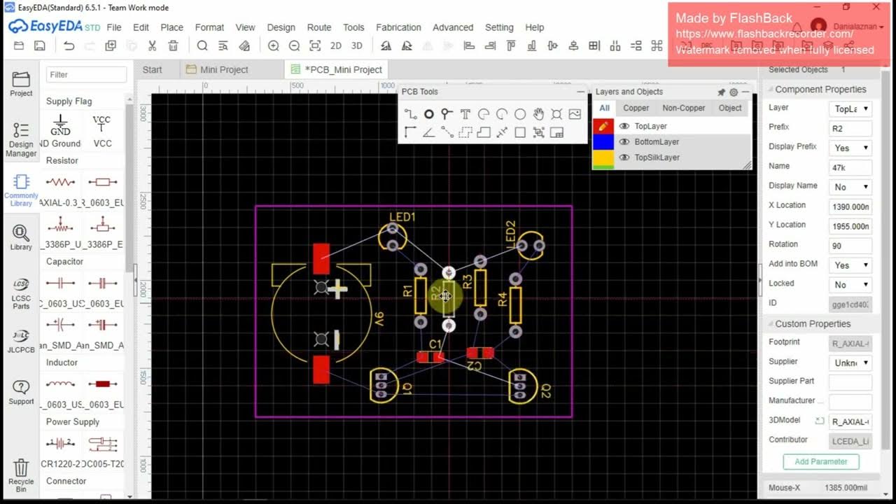 Mini project astable multivibrator using easyeda youtube