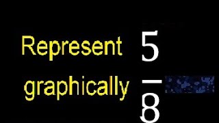 Represent 5/8 graphically . Graphic representation of fractions, graph