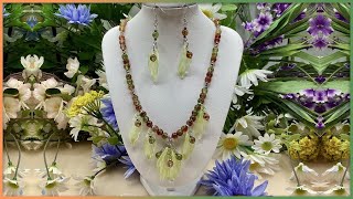 Easy Fall Necklace and Earrings Tutorial
