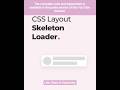 🔱 Skeleton Loader #css #javascript #html #loader #animation #tutorial #webdevelopment #webdesign #ai