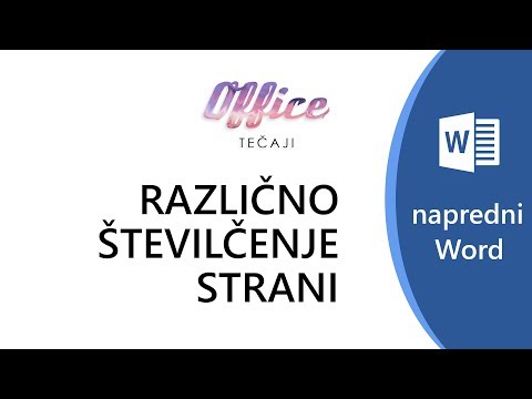 Word za napredne 11 - Različno številčenje strani
