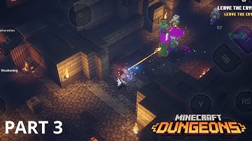 Minecraft Dungeons | Gameplay Walkthrough Part 3 | Creepy Crypt Serect Mission !