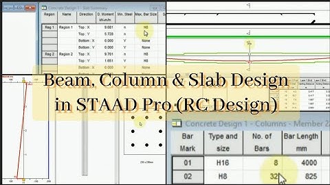 STAAD Pro RC Designer | Beam, Column and Slab design in STAAD Pro (as per International Codes)