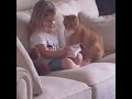 Cuddling On the Couch, Little Girl Tells Her Cat a Bedtime Story. He Understands Every Word Purrfectly